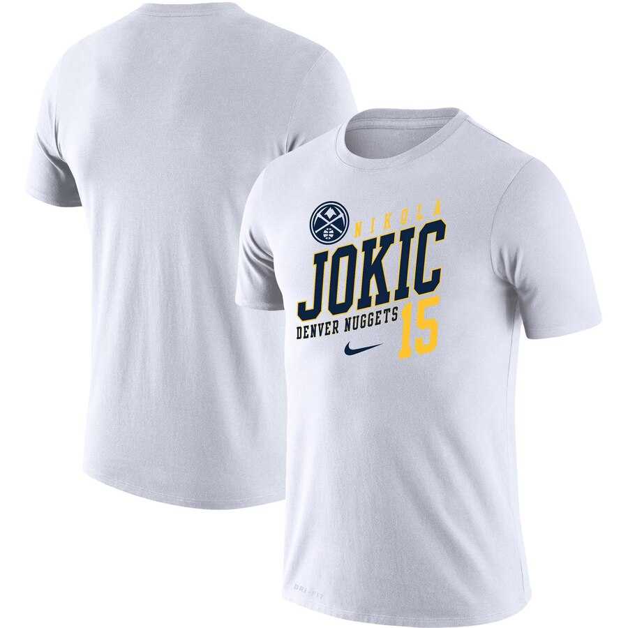 Denver Nuggets Nikola Jokic Nike Player Performance T-Shirt White,We sell and wholesale Denver Nuggets Nikola Jokic Nike Player Performance T-Shirt White on line form chian!